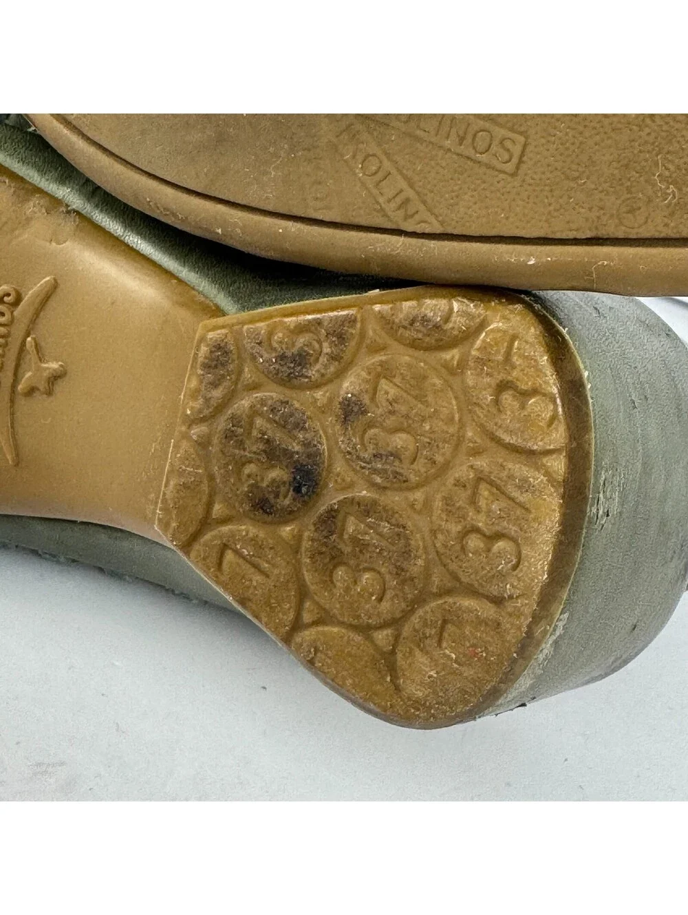 Pikolinos Romana Womens Size 37 Sling Back Wedge Sandals Green Tan Leather